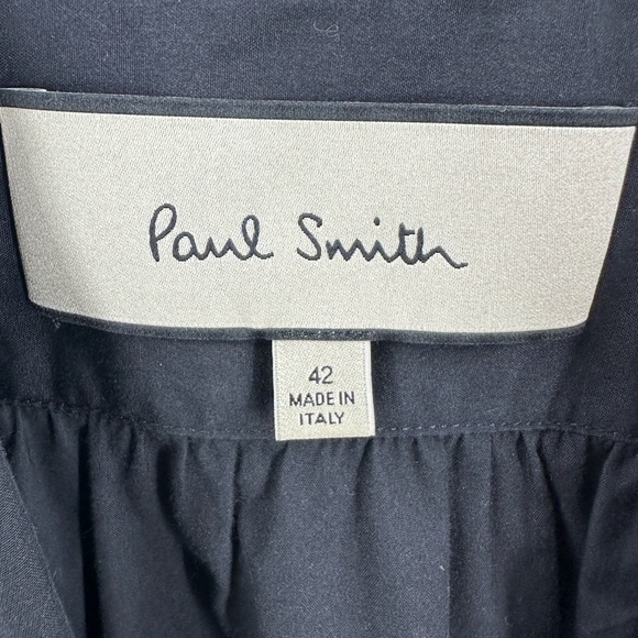 Paul Smith Italy Womens Button Up Bow Blouse Top Size 42 US S Black Long Sleeve - Picture 6 of 11